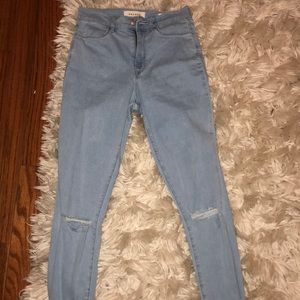 Pacsun high rise blue jeggings.